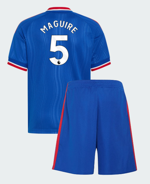 Günstige Manchester United Harry Maguire #5 Auswärts Trikotsatzt Kinder 2026-27 Kurzarm (+ Kurze Hosen)